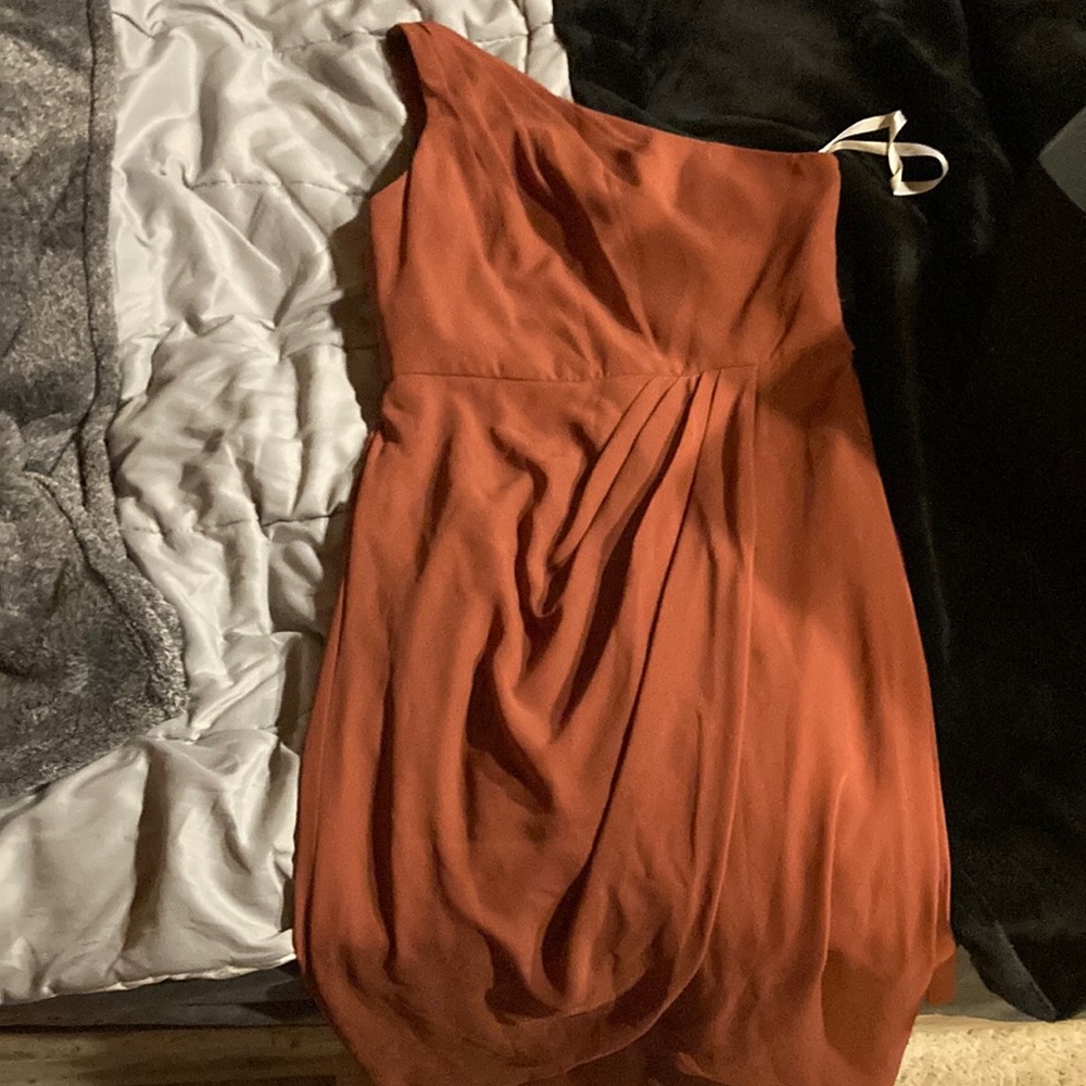 Cinnamon color bridesmaids dress